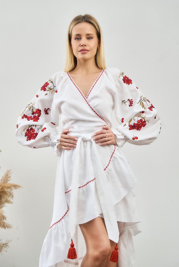 Платье Калина белое со шлейфом-4