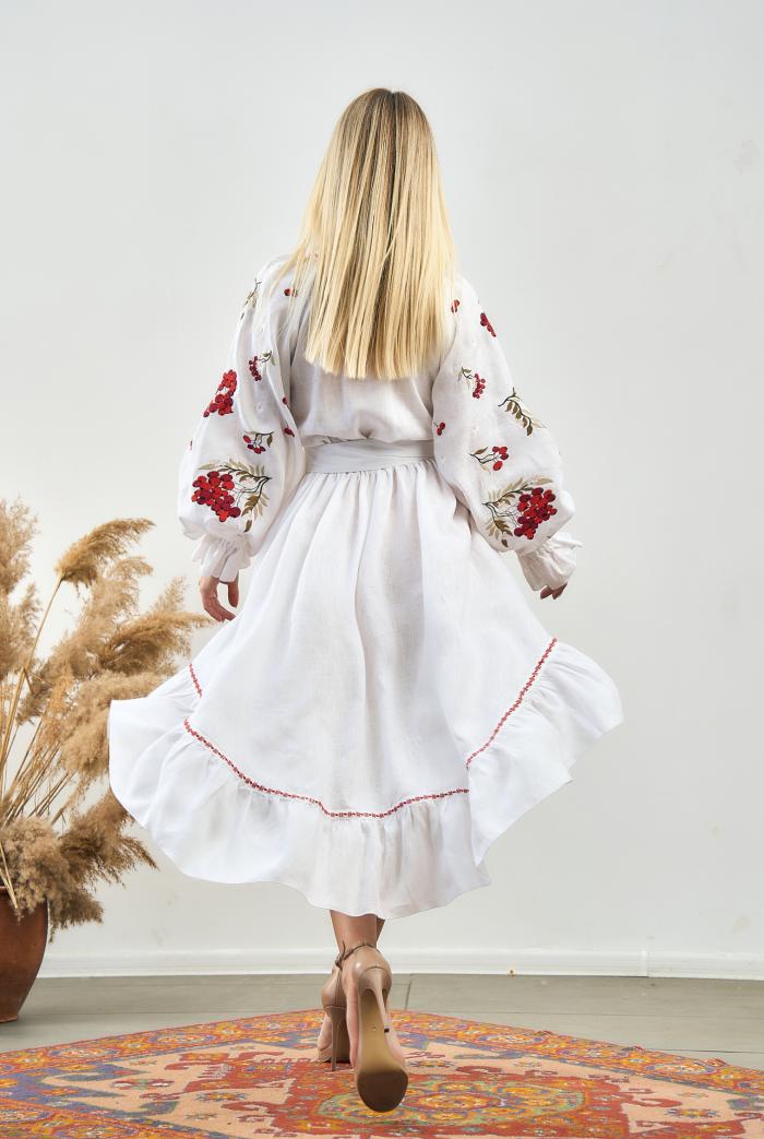 Платье Калина белое со шлейфом-3